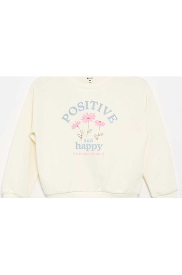 Lightweight Fleece Sweatshirt WHITE