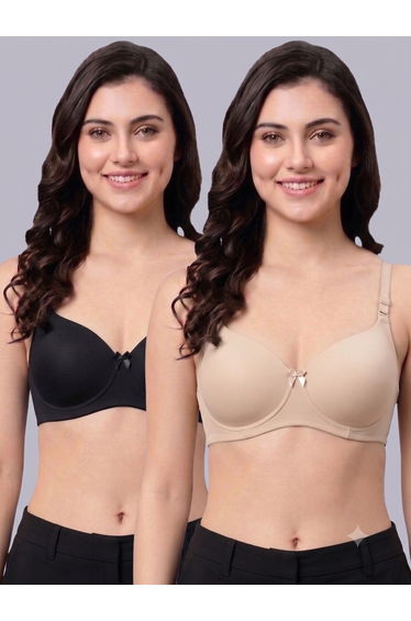 Pack of 2 - Heavily Padded Non Wired Bra