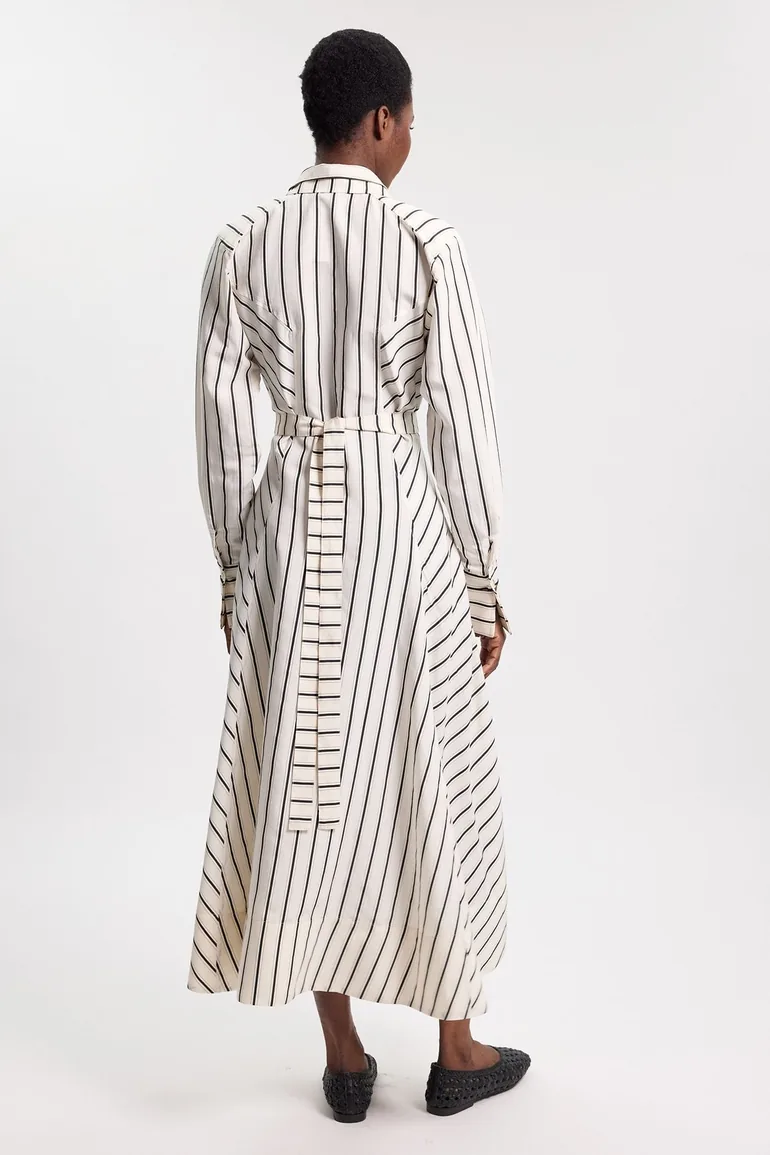 Cotton Poplin Stripe Dress - 2