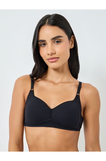 Pack of 3 - Cotton Comfort Rib Non Wired Padded T-shirt Bra