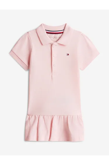 Tommy Hilfiger Baby Girls Pique Polo Dress in Pink