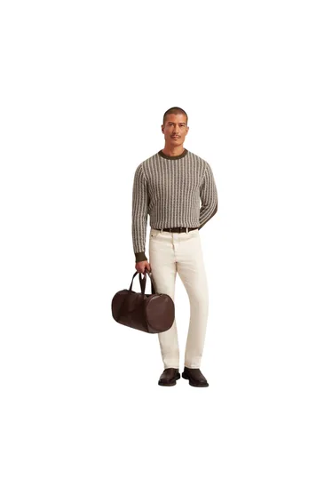 Ted Baker Mens Textured Tailored Sweatshirt - Olive