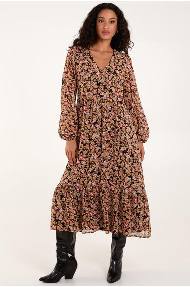 Button Through Midi Dress