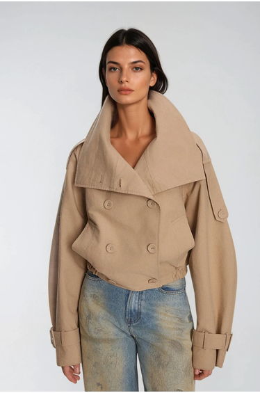 Dardana Double Breasted Lapel Jacket