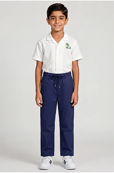 Drawstring Straight Leg Pants