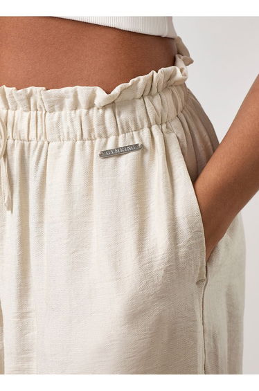 Signature Woven Paper Bag Trousers Petite Neutral product thumbnail 3