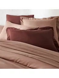 شرشف سرير بولي قطن سادة بحواف مطاطية - 3
