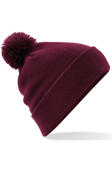 Beechfield Unisex Original Pom Pom Winter Beanie Hat - Burgundy