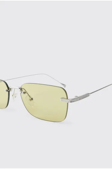 نظارة شمسية مستطيلة - أخضر