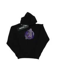Marvel Boys Avengers Endgame Space Logo Hoodie - Black - 1