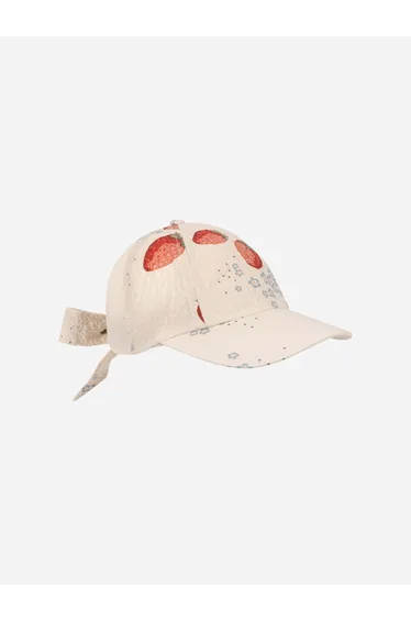 Konges Sløjd Girls Ava Bow Cap in Ivory