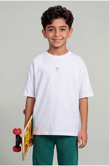 Kids Palm Embroidered T Shirt