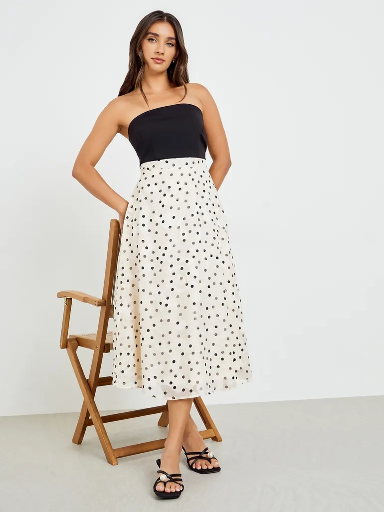 party dresses for women a line One-Shoulder A-Line Midi Party Dress White / 0 main image 1