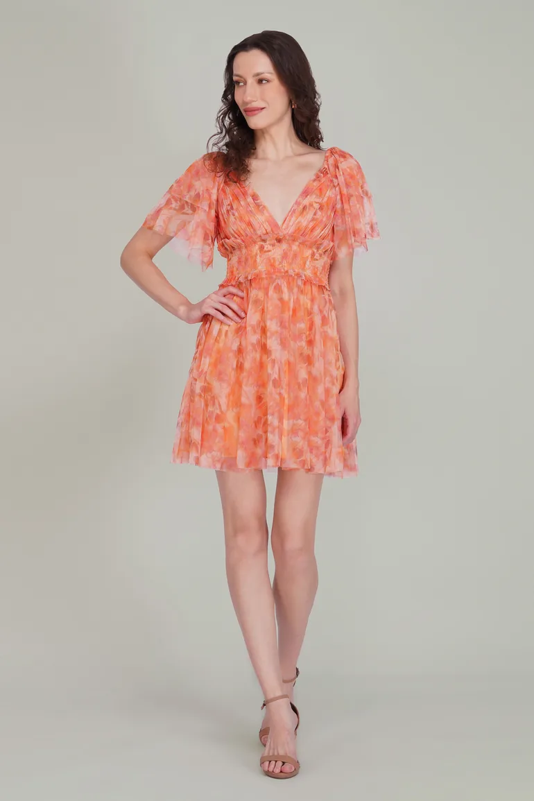 lace and beads tulle mini dress Mesh Mini Dresses Lace & Beads
