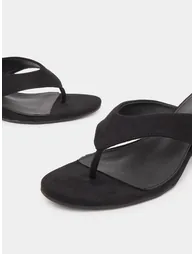 Suede Look Heel Sandals - 2