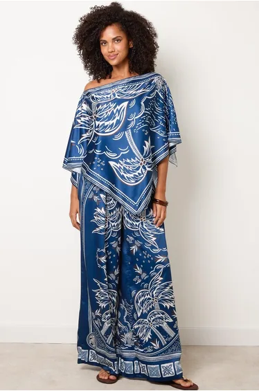 Scarf Print Trouser Set