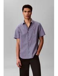 Multi Pinstripe Stretch Shirt Blue - 1