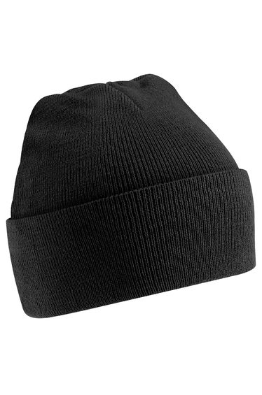 Beechfield Soft Feel Knitted Winter Hat - Black