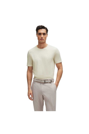 Hugo Boss Mens Boss Cotton Regular T-Shirt - White