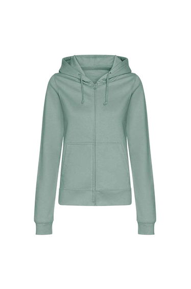 AWDis Womens/Ladies Girlie College Hoodie - Dusty Green