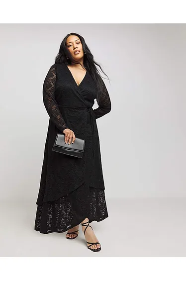 Joanna Hope Lace Wrap Dress
