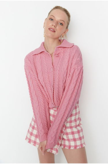 Cardigan - Pink - Regular fit
