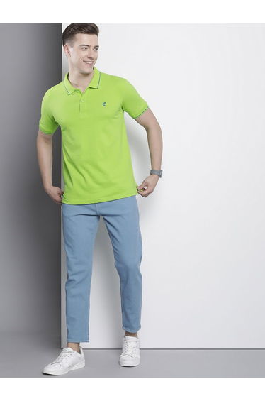 Men Green Regular Fit Short Sleeve Polo