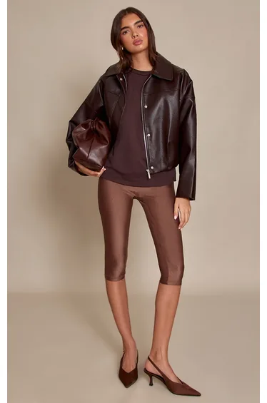 Espresso Polyamide Capris