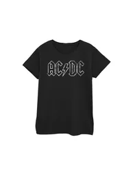 AC/DC Womens/Ladies Jagged Logo Cotton T-Shirt - Black - 1