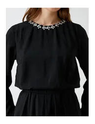 Koton Black Wide Leg Jumpsuit - 4