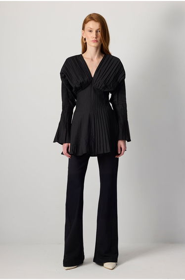 RIBBED ZIPPERED TUNIC