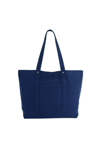 Kimood Cotton Washed Tote Bag - Navy