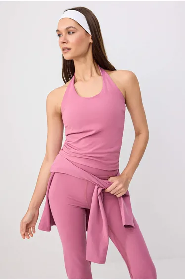 Pink Brushed Scuba Regular Blouse