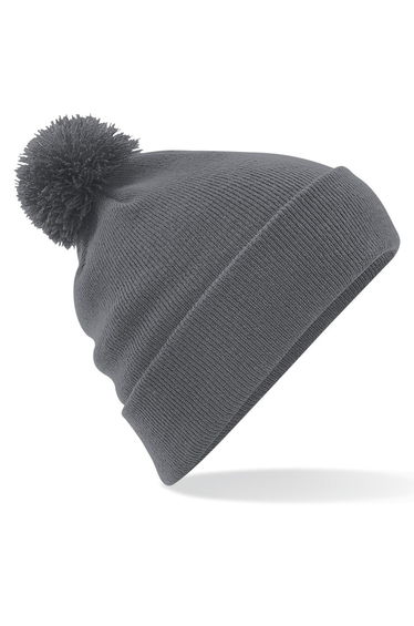 Beechfield Unisex Original Pom Pom Winter Beanie Hat - Graphite Grey