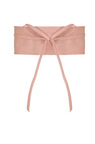 Tie Round Faux Leather Waist Cinch Belt