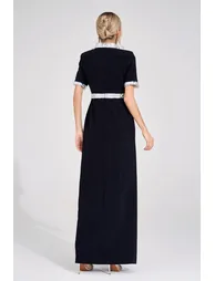 Theodora Black Diamond Maxi Dress - 6