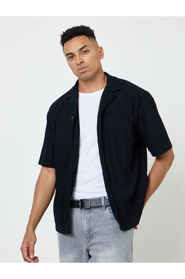 Men Solid Casual Shirt with Pocket