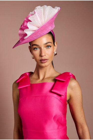 Lisa Tan Side Facing Ruffle Fascinator