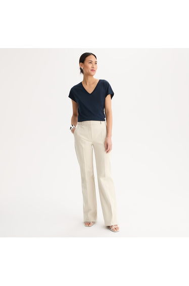 Bootcut Trousers in Stretch Cotton