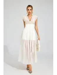 Hutt Apricot Lace Maxi Dress - 1