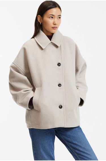 Recycled Short Buttoned Coat