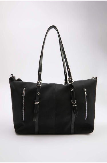 Black Double Strap Large Maxi Tote Women's Maxi Size Shoulder Bag