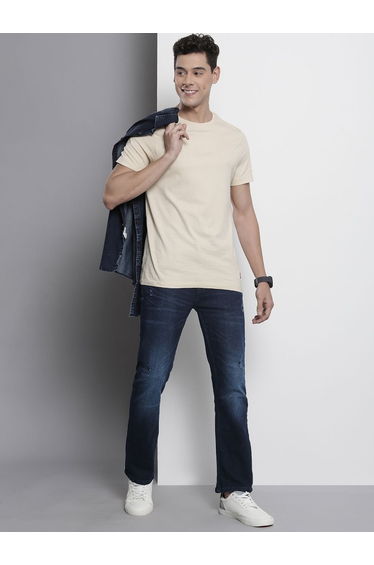Men Bootcut Fit Solid Jeans