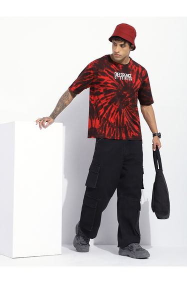Men Oversized Tie Dye All Over Print T-Shirt
