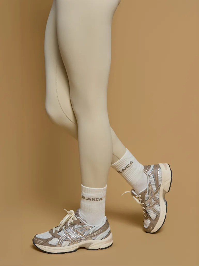 Blanca Sport Girls Logo Socks in Ivory - 1