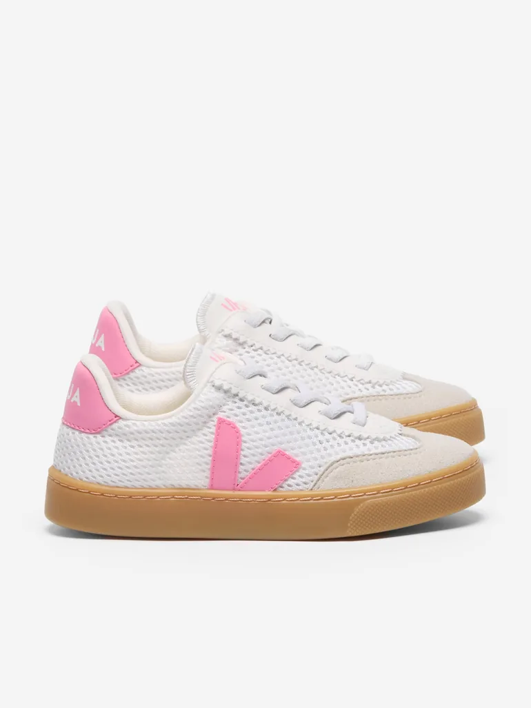 Veja Girls Small Volley Trainers in White - 3