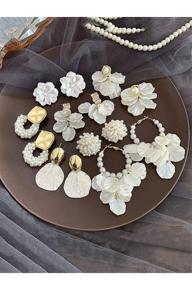 Set of 7 - Assorted Embellished Earrings