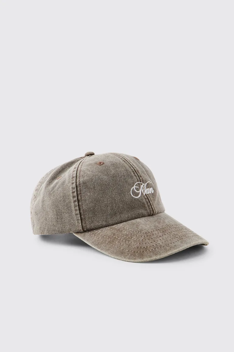 Washed Man Cap - chocolate