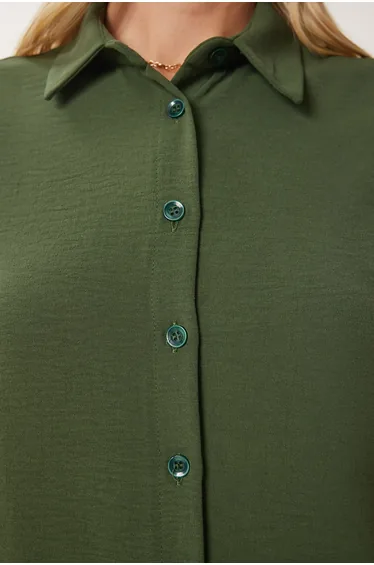 Women's Khaki Sleeveless Ayrobin Shirt