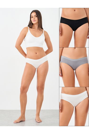 Pack of 3 - Solid Hipster Briefs